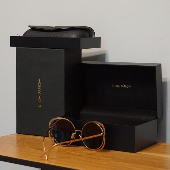 New Authentic Linda Farrow LFL659-C3 sunglasses & Mirror lens Retail $1,250 main image 7